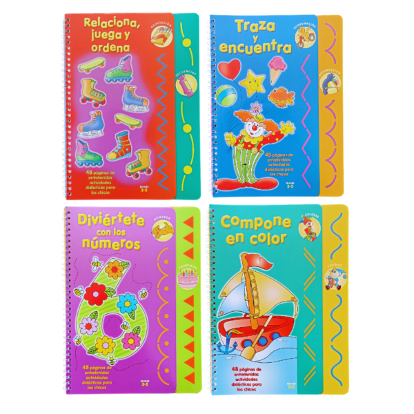 COLECC. LIBRO INICIATIVO 4 T(RELACIONA,NUMEROS,TRAZA Y COLOR)