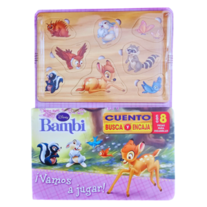 LIBRO INFANTIL INTERACTIVO BUSCA Y ENCAJA: BAMBI
