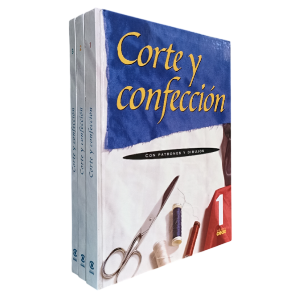 LIBROS DE CORTE Y CONFECCION CON PATRONES Y DIBUJOS 3 TOMOS