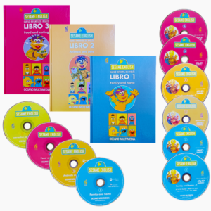 CURSO DE INGLES INFANTIL SESAME ENGLISH 3T/6DVD/4CD-ROM