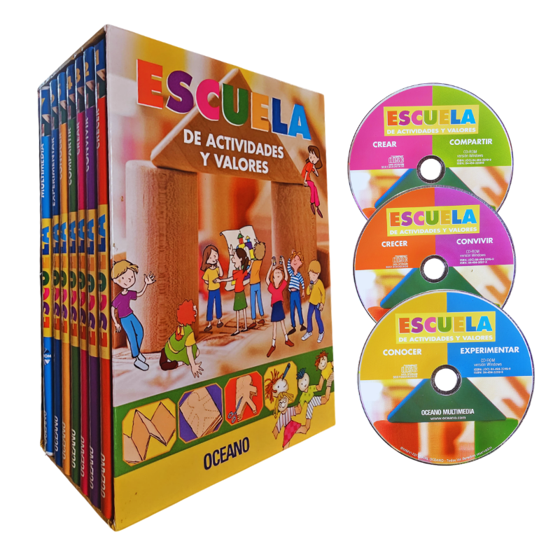 ESCUELA DE ACTIVIDADES Y VALORES 6 TOMOS CON 3CD-ROM