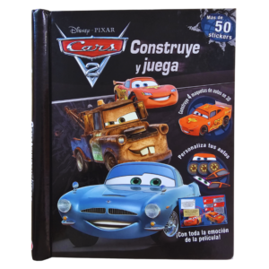 LIBRO CONSTRUYE Y JUEGA MAQUETA DE CARS 2 DE DISNEY PIXAR