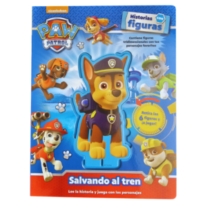 LIBRO HISTORIAS CON FIGURAS PAW PATROL - SALVANDO AL TREN
