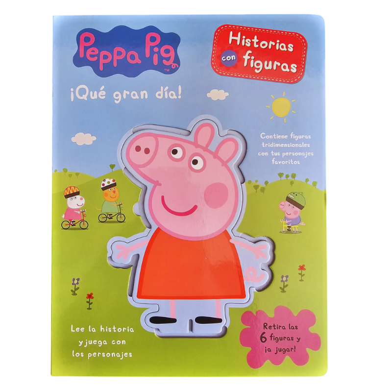 LIBRO HISTORIAS CON FIGURAS PEPPA PIG - ¡QUE GRAN DIA!
