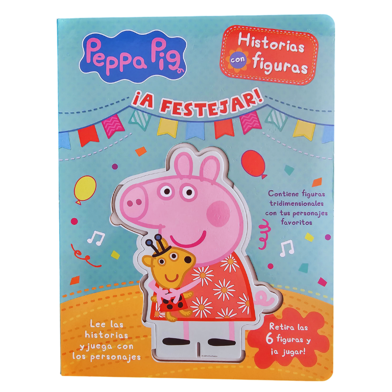 LIBRO HISTORIAS CON FIGURAS PEPPA PIG - ¡A FESTEJAR!
