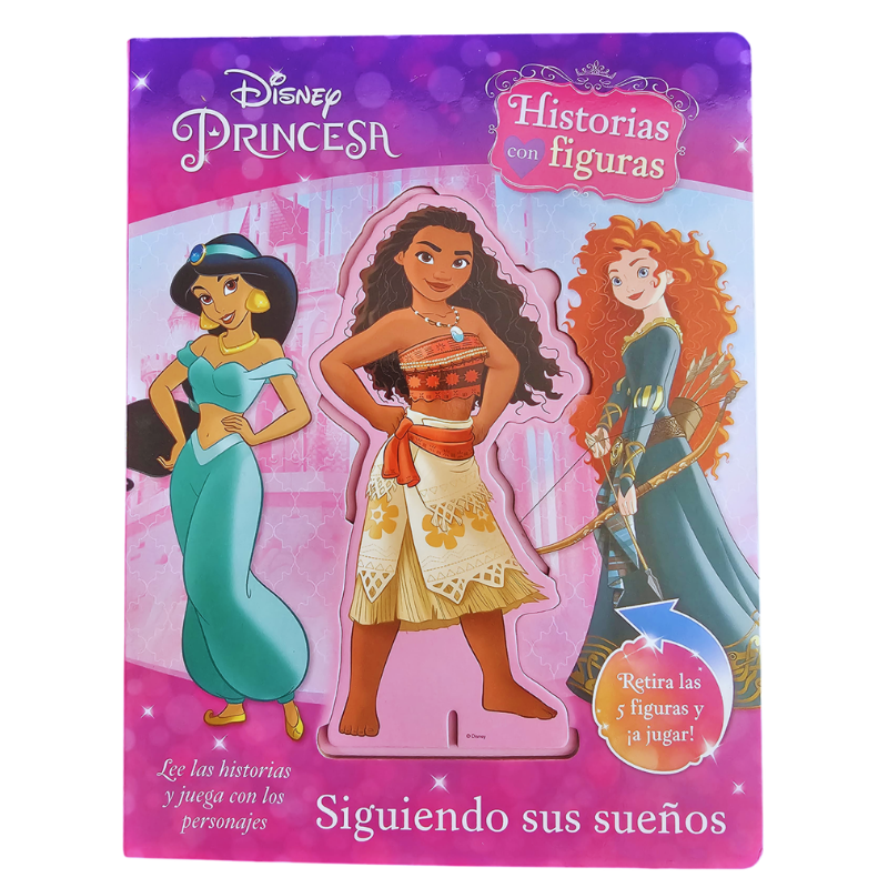 LIBRO HISTORIAS CON FIGURAS DISNEY PRINCESAS - SIGUIENDO SUS SUEÑOS