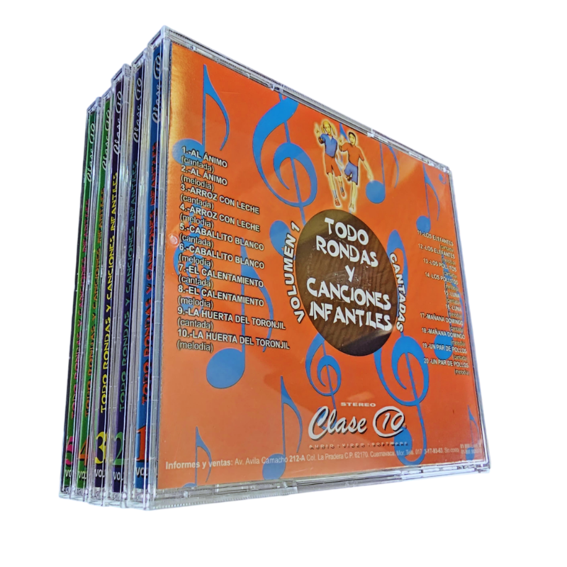 TODO RONDAS Y CANCIONES INFANTILES 1 TOMO CON 5 CD-AUDIOS - Image 3