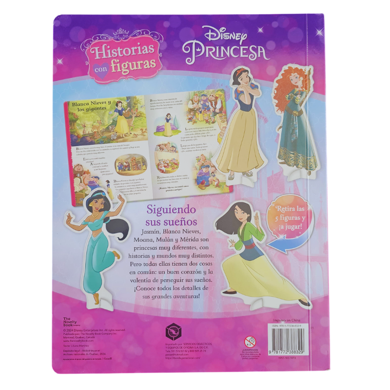 LIBRO HISTORIAS CON FIGURAS DISNEY PRINCESAS - SIGUIENDO SUS SUEÑOS - Image 2