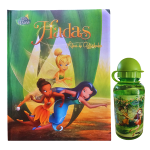 LIBRO DE ACTIVIDADES HADAS TINKER BELL CON BOTELLA PARA AGUA